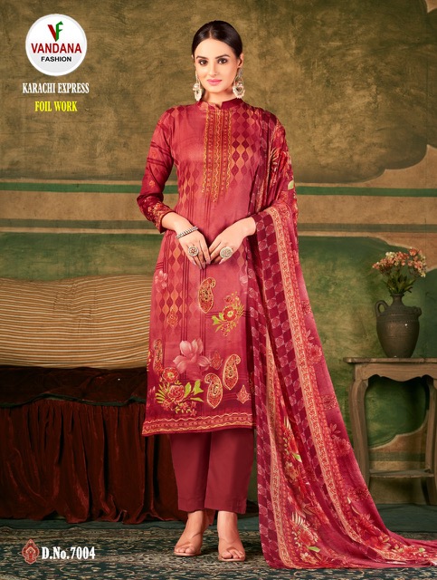 Vandana Karachi Express Soft Cotton Designer Exclusive Dress Material